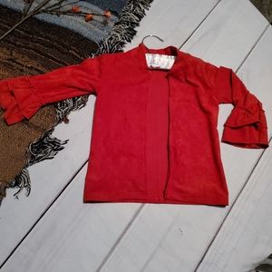 Mia Bella Red Suede Girls Jacket S NWOT